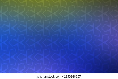 Light Blue, Green vector cover in polygonal style. Beautiful illustration with rectangles and squares. The template can be used as a background.