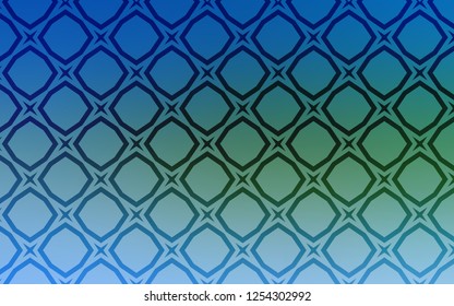 Light Blue, Green vector cover with small and big stars. Stars on blurred abstract background with gradient. Best design for your ad, poster, banner.