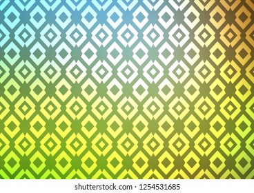 Light Blue, Green vector cover in polygonal style. Abstract gradient illustration with rectangles. Best design for your ad, poster, banner.