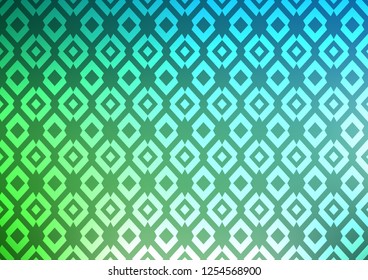 Light Blue, Green vector cover in polygonal style. Glitter abstract illustration with rectangular shapes. Smart design for your business advert.