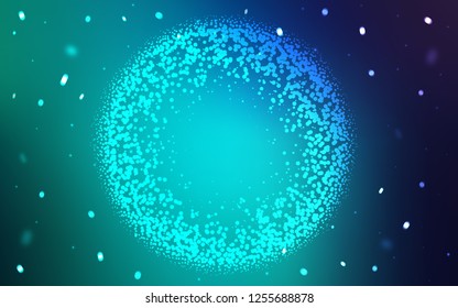 Light Blue, Green vector cover with spots. Modern abstract illustration with colorful water drops. Design for your business advert.