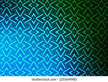 Light Blue, Green vector cover in polygonal style. Illustration with set of colorful triangles. Pattern can be used for websites.