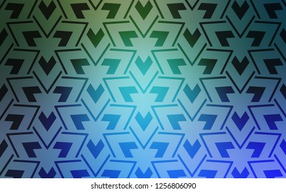 Light Blue, Green vector cover with polygonal style. Decorative design in abstract style with triangles. Pattern for commercials.