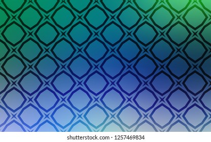 Light Blue, Green vector cover with small and big stars. Modern geometrical abstract illustration with stars. Template for sell phone backgrounds.