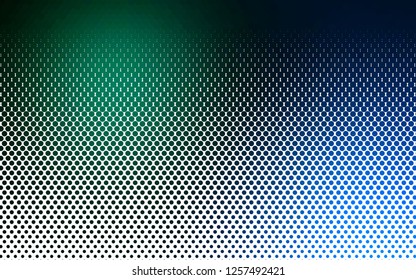 Light Blue, Green vector cover with spots. Blurred decorative design in abstract style with bubbles. Pattern of water, rain drops.