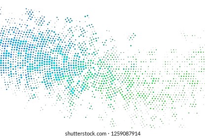 Light Blue, Green vector cover with spots. Illustration with set of shining colorful abstract circles. Pattern for ads, booklets.