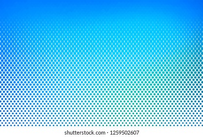 Light Blue, Green vector cover with spots. Glitter abstract illustration with blurred drops of rain. Pattern for beautiful websites.
