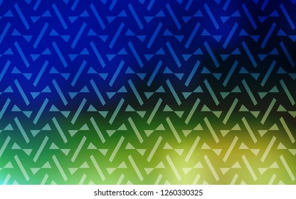 Light Blue, Green vector cover with polygonal style. Glitter abstract illustration with triangular shapes. Pattern for websites.