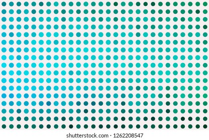 Light Blue, Green vector cover with spots. Blurred decorative design in abstract style with bubbles. Design for posters, banners.