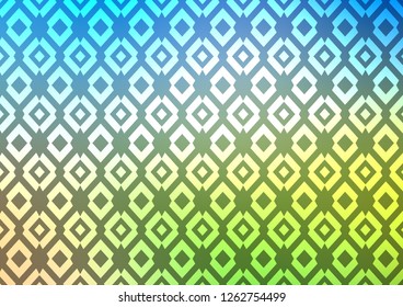 Light Blue, Green vector cover in polygonal style. Abstract gradient illustration with rectangles. Pattern can be used for websites.