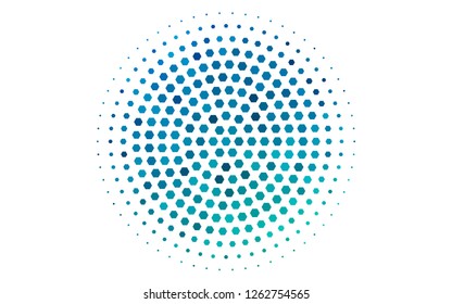 Light Blue, Green vector cover with set of hexagons. Illustration with set of colorful hexagons. Pattern for ads, leaflets.