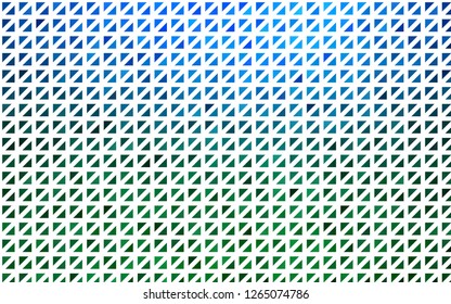 Light Blue, Green vector cover in polygonal style. Illustration with set of colorful triangles. Best design for your ad, poster, banner.