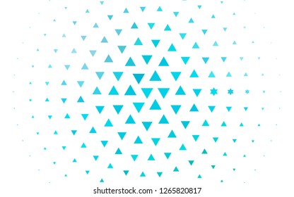 Light Blue, Green vector cover in polygonal style. Triangles on abstract background with colorful gradient. Template for wallpapers.