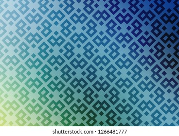 Light Blue, Green vector cover in polygonal style. Abstract gradient illustration with rectangles. Pattern can be used for websites.