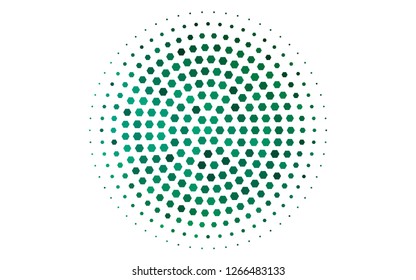 Light Blue, Green vector cover with set of hexagons. White background with colorful hexagons. Pattern for texture of wallpapers.