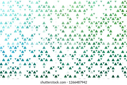 Light Blue, Green vector cover in polygonal style. Triangles on abstract background with colorful gradient. Modern template for your landing page.