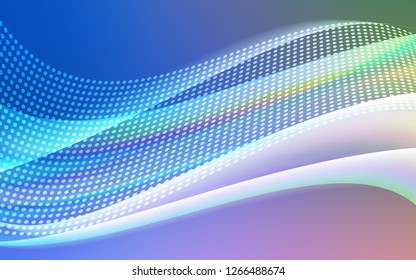 Light Blue, Green vector cover with spots, lines. Decorative design in abstract style with triangle structure. Pattern for design of window blinds, curtains.