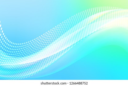Light Blue, Green vector cover with spots, lines. Colorful illustration with circles and lines in futuristic style. Pattern for futuristic ad, booklets.