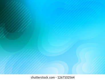 Light Blue, Green vector cover with long lines. Decorative shining illustration with lines on abstract template. Smart design for your business advert.