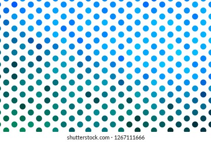 Light Blue, Green vector cover with spots. Modern abstract illustration with colorful water drops. Design for business adverts.