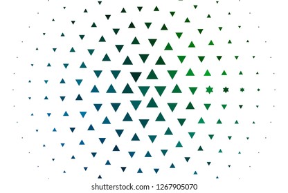 Light Blue, Green vector cover in polygonal style. Beautiful illustration with triangles in nature style. Smart design for your business advert.