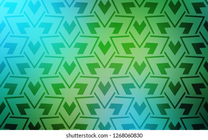 Light Blue, Green vector cover with polygonal style. Modern abstract illustration with colorful triangles. Pattern for websites.