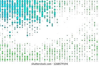 Light Blue, Green vector cover with spots. Modern abstract illustration with colorful water drops. Pattern for ads, booklets.