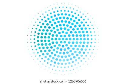 Light Blue, Green vector cover with set of hexagons. Colorful hexagons on white backdrop. New design for website's poster, banner.