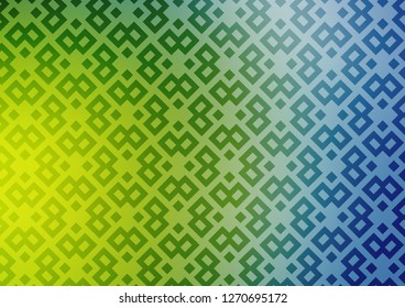 Light Blue, Green vector cover in polygonal style. Illustration with set of colorful rectangles. Best design for your ad, poster, banner.