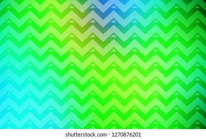 Light Blue, Green vector cover with polygonal style. Triangles on abstract background with colorful gradient. Pattern for commercials.