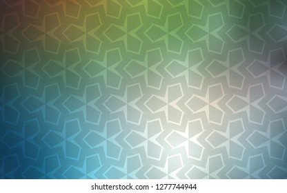 Light Blue, Green vector cover in polygonal style. Modern abstract illustration with colorful rectangles. Pattern for busines ad, booklets, leaflets