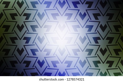 Light Blue, Green vector cover with polygonal style. Abstract gradient illustration with triangles, lines. Modern template for landing page.