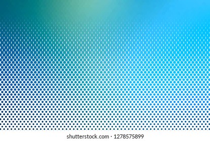 Light Blue, Green vector cover with spots. Glitter abstract illustration with blurred drops of rain. Template for your brand book.