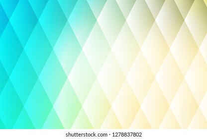 Light Blue, Green vector cover in polygonal style. Rectangles on abstract background with colorful gradient. Pattern for commercials.