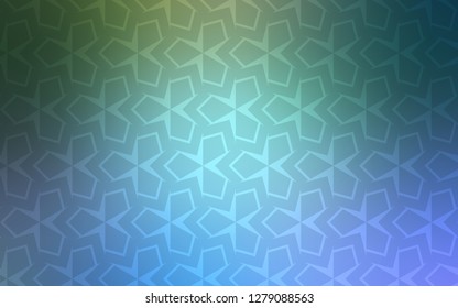 Light Blue, Green vector cover in polygonal style. Glitter abstract illustration with rectangular shapes. Best design for your ad, poster, banner.