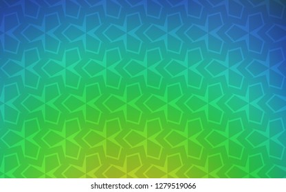 Light Blue, Green vector cover in polygonal style. Modern abstract illustration with colorful rectangles. Modern template for your landing page.