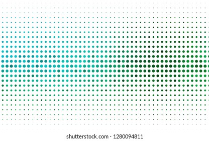 Light Blue, Green vector cover with spots. Blurred bubbles on abstract background with colorful gradient. Design for business adverts.
