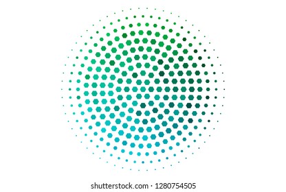 Light Blue, Green vector cover with set of hexagons. Glitter abstract illustration in hexagonal style. Pattern can be used for landing pages.