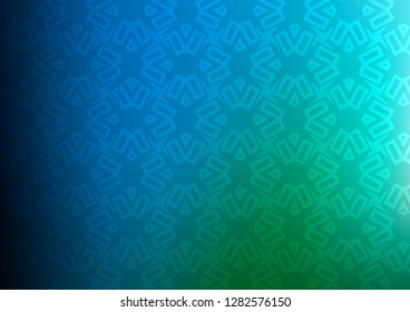 Light Blue, Green vector cover in triangles, cubes. Illustration with colorful triangles, rectangles. Pattern for commercials.