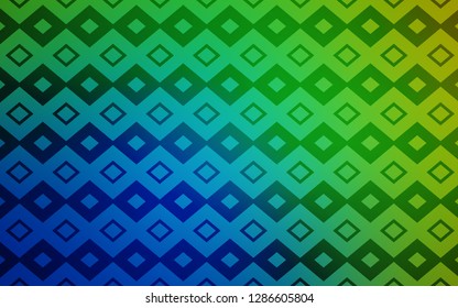 Light Blue, Green vector cover in polygonal style. Glitter abstract illustration with rectangular shapes. Pattern for commercials.
