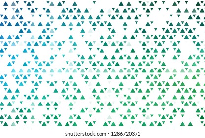 Light Blue, Green vector cover in polygonal style. Triangles on abstract background with colorful gradient. Smart design for your business advert.