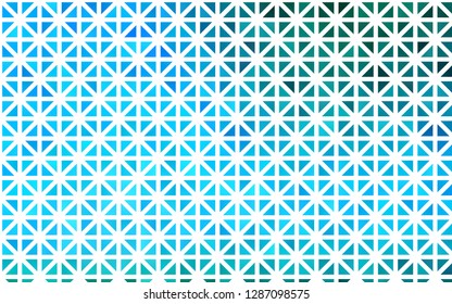 Light Blue, Green vector cover in polygonal style. Triangles on abstract background with colorful gradient. Template for wallpapers.