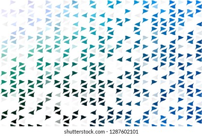 Light Blue, Green vector cover in polygonal style. Illustration with set of colorful triangles. Best design for your ad, poster, banner.