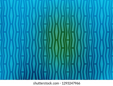 Light Blue, Green vector cover with long lines. Glitter abstract illustration with colored sticks. The pattern can be used for busines ad, booklets, leaflets
