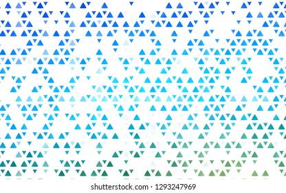Light Blue, Green vector cover in polygonal style. Triangles on abstract background with colorful gradient. Smart design for your business advert.