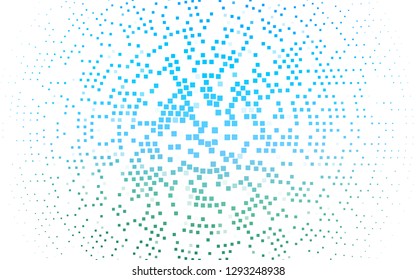 Light Blue, Green vector cover in polygonal style. Glitter abstract illustration with rectangular shapes. The template can be used as a background.