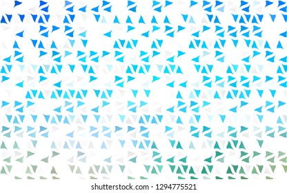 Light Blue, Green vector cover in polygonal style. Modern abstract illustration with colorful triangles. Modern template for your landing page.