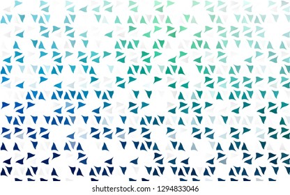 Light Blue, Green vector cover in polygonal style. Glitter abstract illustration with triangular shapes. Pattern can be used for websites.