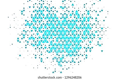 Light Blue, Green vector cover in polygonal style. Illustration with set of colorful triangles. Best design for your ad, poster, banner.