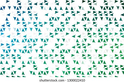 Light Blue, Green vector cover in polygonal style. Illustration with set of colorful triangles. Best design for your ad, poster, banner.